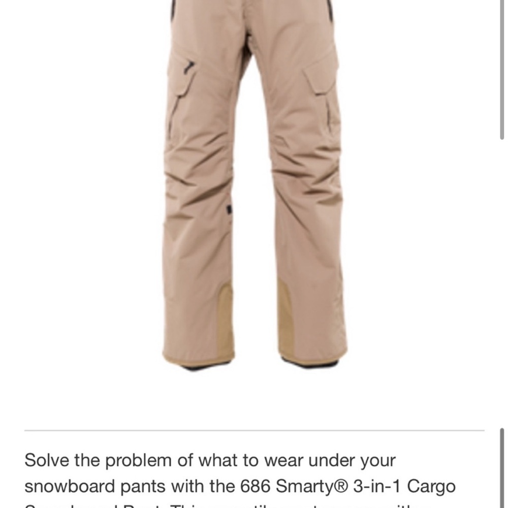 686 Men's Beige Cargo Pants